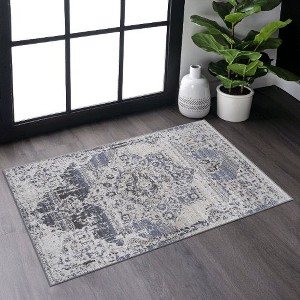 Kumasinova Trendy Stain-Resistant Area Rug – Non-Shedding Living Room Rug, Medallion Rugs for Living Room, Kid & Pet-Friendly, Boho Washable Rugs - 1 of 4