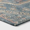 2'3"x3'9" Washable Persian Style Medallion Accent Rug Blue - Threshold™: Traditional Flat Pile, Machine Washable - 3 of 4