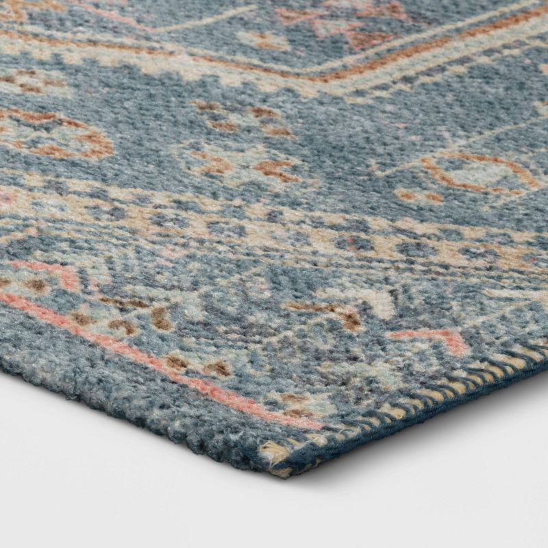 2&#39;3&#34;x3&#39;9&#34; Washable Persian Style Medallion Accent Rug Blue - Threshold&#8482;, 4 of 6