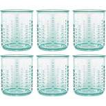 Amici Home Italian Recycled Green Urchin Double Old Fashioned Glasses, Drinking Glassware with Green Tint, Hobnail Design, Set of 6,12-Ounce