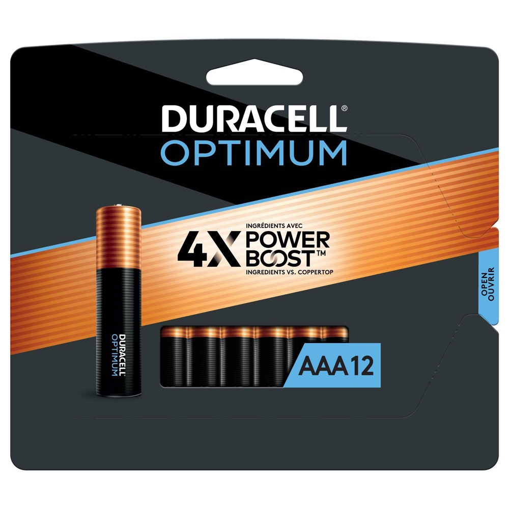 Photos - Battery Duracell Optimum AAA  - 12pk Alkaline Battery with Resealable Tra 