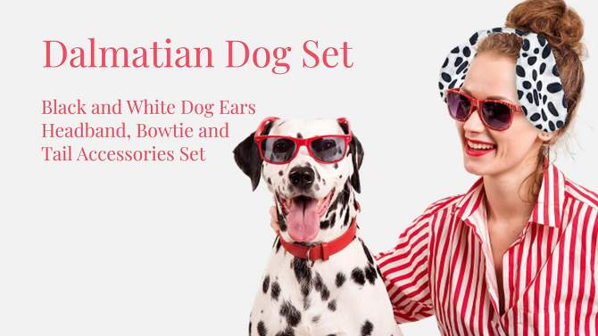 Skeleteen Childrens Dalmatian Dog Costume Set - Black and White, 2 of 7, play video