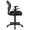 Emma and Oliver Mid-Back Black Mesh Swivel Task Office Chair with T-Arms - 3 of 4