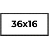 PosterPalooza | 36x16 Thin Barnwood Picture Frame, UV Acrylic, 2 Finishes - Grey and Black - 2 of 4