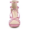 Allegra K Women's Strappy Crisscross Adjustable Buckle Strap Block Heels Sandals - 2 of 4