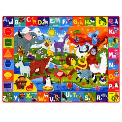 QUOKKA Classroom Rug for Kids - ABC Rugs for Playroom - 60x41" | 78x59"