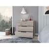 Okak Modern 3-Drawer Bedroom Dressers with Superior Top,Wooden Dresser Chest ,Chest of Drawers for Bedroom/Entryway/Study - 4 of 4