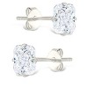 SHINE by Sterling Forever Sterling Silver Radiant Cut Prong Set Stud Earrings - 3 of 4