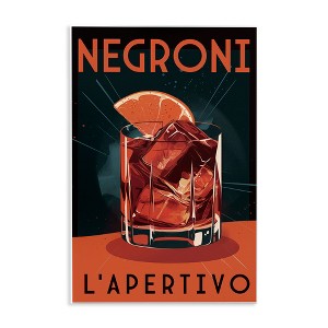 Stupell Industries Vintage Midcentury Negroni Drink Wall Plaque Art - 1 of 4