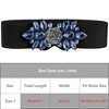 INSPIRE CHIC Women's Elastic Stretchy Vintage Elegant Rose Flower Rhinestone Belt - 4 of 4