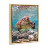 Stupell Industries Angry Turtle Middle Finger Black Framed Floater Canvas Wall Art - 3 of 4