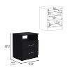 Kumasinova Modern Wood Nightstand with Open Shelf,Night Stand with Drawers,Sturdy Bedside Table with Ample Storage,Nightstands for Living Room,Bedroom - 3 of 4