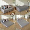 ARTPLAN Fold Sofa Bed-Sleeper Single with Pillow,Futon Sleeper Chair Guest Bed with Washable Linen Cover, Foldable Mattress for Living Room, - 4 of 4