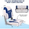 2 Pack Low Back Folding Boat Seats - 19"x16.5" Thick Elastic Cushio Boat Chair, Waterproof Fishing Chairs for Bass Tracker for Sightseeing Boats - 3 of 4