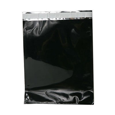 JAM Paper 9 x 12 Open End Catalog Foil Envelopes w/Self-Adhesive Closure Black 1323290