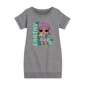 - LOL Surprise! - Earthy BB Graphic Short Sleeve Fleece Dress - 1 of 4