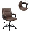 Grungis Faux Leather Swivel Office Chair with Universal Wheels and Arms,Gaming Chair with Adjustable Height,Modern Computer Chair for Office - 4 of 4