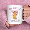 Beer Drinkers Social Club Mug, Coquette Pink Bow Gift for Girly Summer Bachelorette Vibes| OrnamentallyYou - 3 of 4