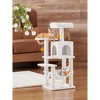 44.1' Cat Tree Tower for Indoor Cats ,Multi-Level Cat Condo Cat Furniture with Scratching Posts, Perches, Hammock, Cave - 2 of 4