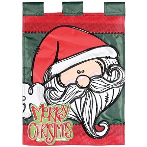 Dicksons Magnolia Garden Outdoor Flag Decoration For Garden, Yard, Or Walkway Standard 13 x 18, Weather Resistant Polyester, Santa Merry Christmas - 1 of 2