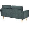 67.7" Wide Mid-Century Modern Polyester Tufted Loveseat Sofa With Wooden Legs - 4 of 4
