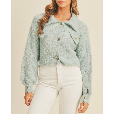 Women's Soft Fuzzy Jacket - MABLE