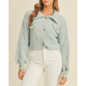 Women's Soft Fuzzy Jacket - MABLE - 1 of 4