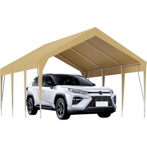 Carport Heavy Duty Car Canopy UV Resistant Waterproof Portable Garage for Car, Boat, Party, Storage Shed - 1 of 4