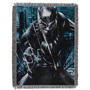 Northwest Black Panther Woven Tapestry Throw Blanket, 48" x 60", Ripper - 1 of 4