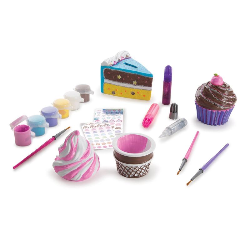 Melissa &#38; Doug Decorate-Your-Own Sweets Set Craft Kit: 2 Treasures Boxes and a Cake Bank, 5 of 11