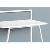 Vynxaria Modern 30" White Laminate Computer Desk with White Metal Frame Sleek Design for Home Office Laptop Work - 2 of 4
