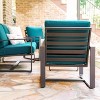 Leisure Made Jasper 4pc Aluminum Seating in Peacock Fabric - 4 of 4