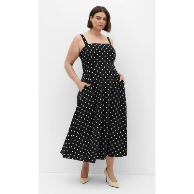 Women's Plus Size Collins Print Maxi Dress - black | CITY CHIC