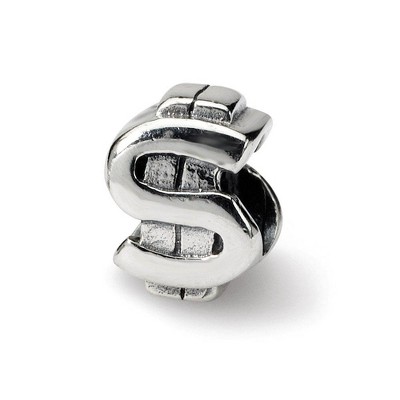 Black Bow Jewelry Sterling Silver Dollar Sign Bead Charm