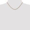 Black Bow Jewelry 1.8mm, 14k Yellow Gold Diamond Cut Solid Spiga Chain Necklace - 2 of 4