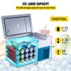 VEVOR Portable Refrigerator 23 Quart(22 Liter),12 Volt Refrigerator App Control(-4℉~68℉), Car Refrigerator Electric Compressor Cooler, White&Blue - 4 of 4