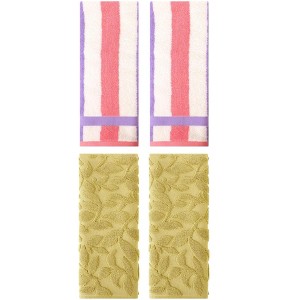 REGALWOVEN 4 Pcs Absorbent Soft Cotton Hand Towels for Bathroom - 1 of 4