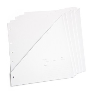 1 Pocket Signature Paper Folders - Russell+Hazel: White, 3 Hole Punched, Pronged, 25 Sheet Capacity, 5 Pack - 1 of 4