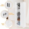 Tall Storage Cabinet with Adjustable Shelves and Anti-Tip Device, Freestanding Organizer with Double Doors for Bathroom, Kitchen, or Dining Room - 2 of 4