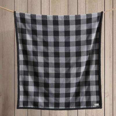 50"x60" Reversible Cabin Plaid Sherpa Throw Blanket