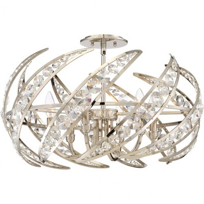 Quoizel Lighting Crescent 6 - Light Semi-Flush Mount in  Polished Nickel