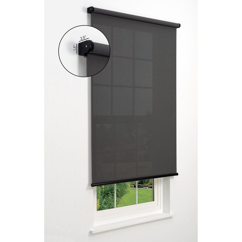 Linen Avenue Cordless 5% Solar Screen Standard Roller Shade, Black, Charcoal, and Gray (Arrives 1/4" Narrower), 5 of 9