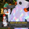6' Christmas Inflatables Outdoor Decorations Snowman with Penguins, Blow-Up Yard Christmas Decor with LED Rotating Colorful Light - 3 of 4