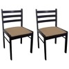 vidaXL Dining Chairs 2 pcs Brown Solid Rubber Wood and Velvet - 2 of 4