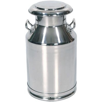 Lehman's Functional and Decorative Stainless Steel Milk Can 24.5 inches high, 10.5 Gallon
