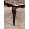 48" Transitional Coffee Table with Marble Top, Cabriole Legs, and Gold Highlights for Living Room - 3 of 4