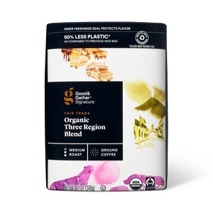 Signature Coffee Organic Three Region Blend Medium Roast Ground Coffee - 12oz - Good & Gather™ - 1 of 4