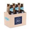 Big Dot of Happiness Boy Special Delivery - Blue It's A Boy Stork Baby Shower Decorations for Women & Men - 6 Beer Bottle Label Stickers & 1 Carrier - image 2 of 4