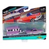 1959 Chevrolet Impala Purple Metallic w/White Graphics and Alameda Trailer Purple Met. & White 1/64 Diecast Model Car by Maisto - 3 of 3