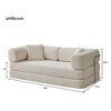 Corduroy Convertible Compressed Floor Couch Sofa Bed with Pillow-to-Blanket and Enhanced Frame Stability - 2 of 4